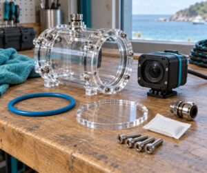 how to build an underwater camera housing