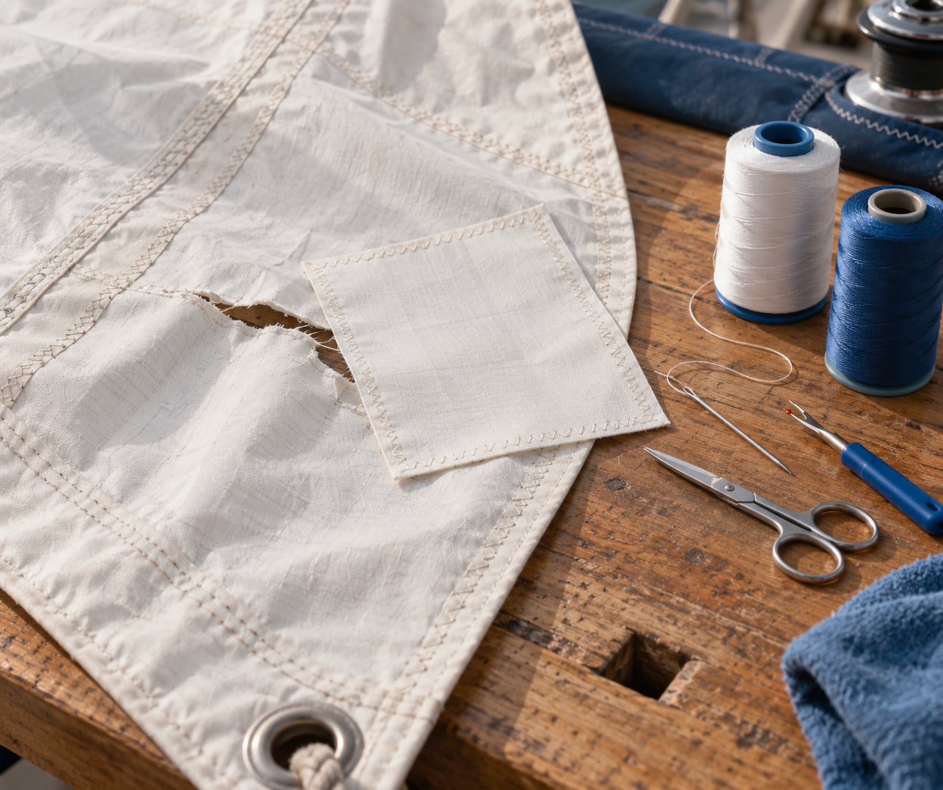 how to repair a torn sail