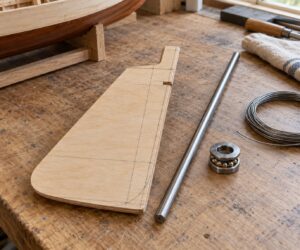 how to build a rudder for a model boat