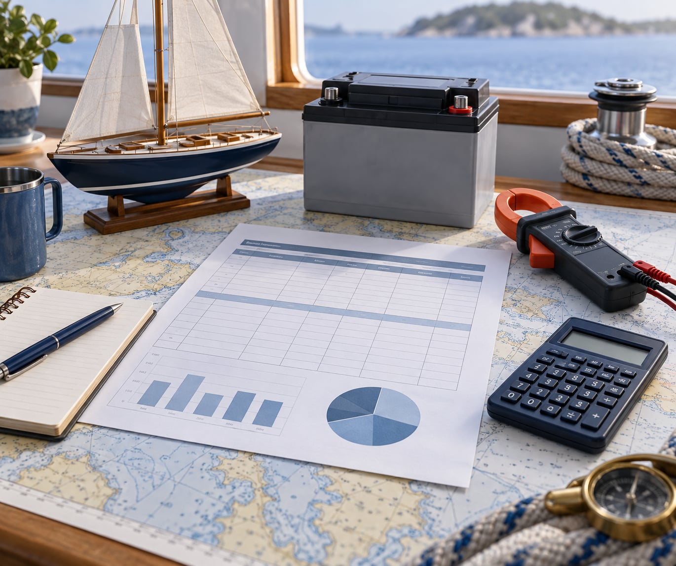 how to calculate an energy budget for a small boat