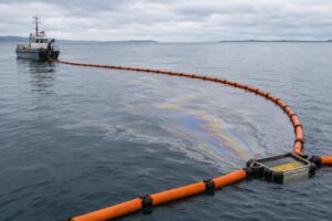 how oil booms contain a spill
