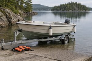how to launch a small boat from a ramp alone