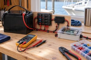 how to power a raspberry pi from a marine battery