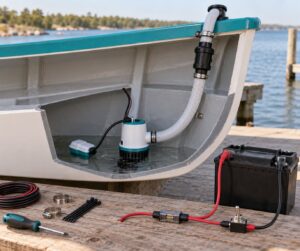 how to build a bilge pump for a small boat