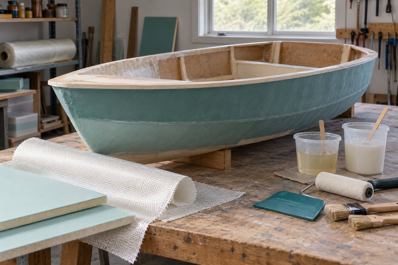how to fiberglass a small hull for beginners