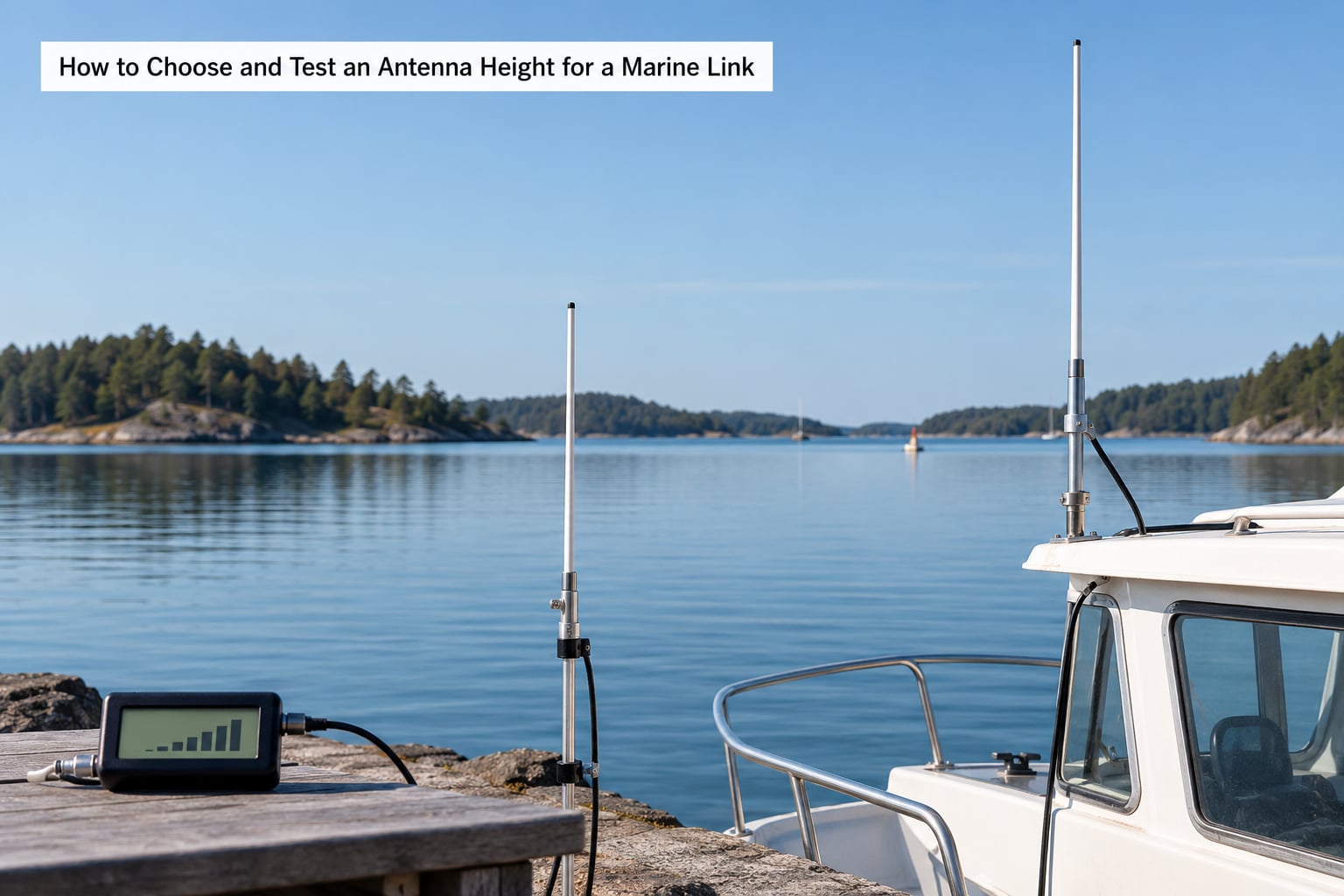 How to Choose and Test an Antenna Height for a Marine Link