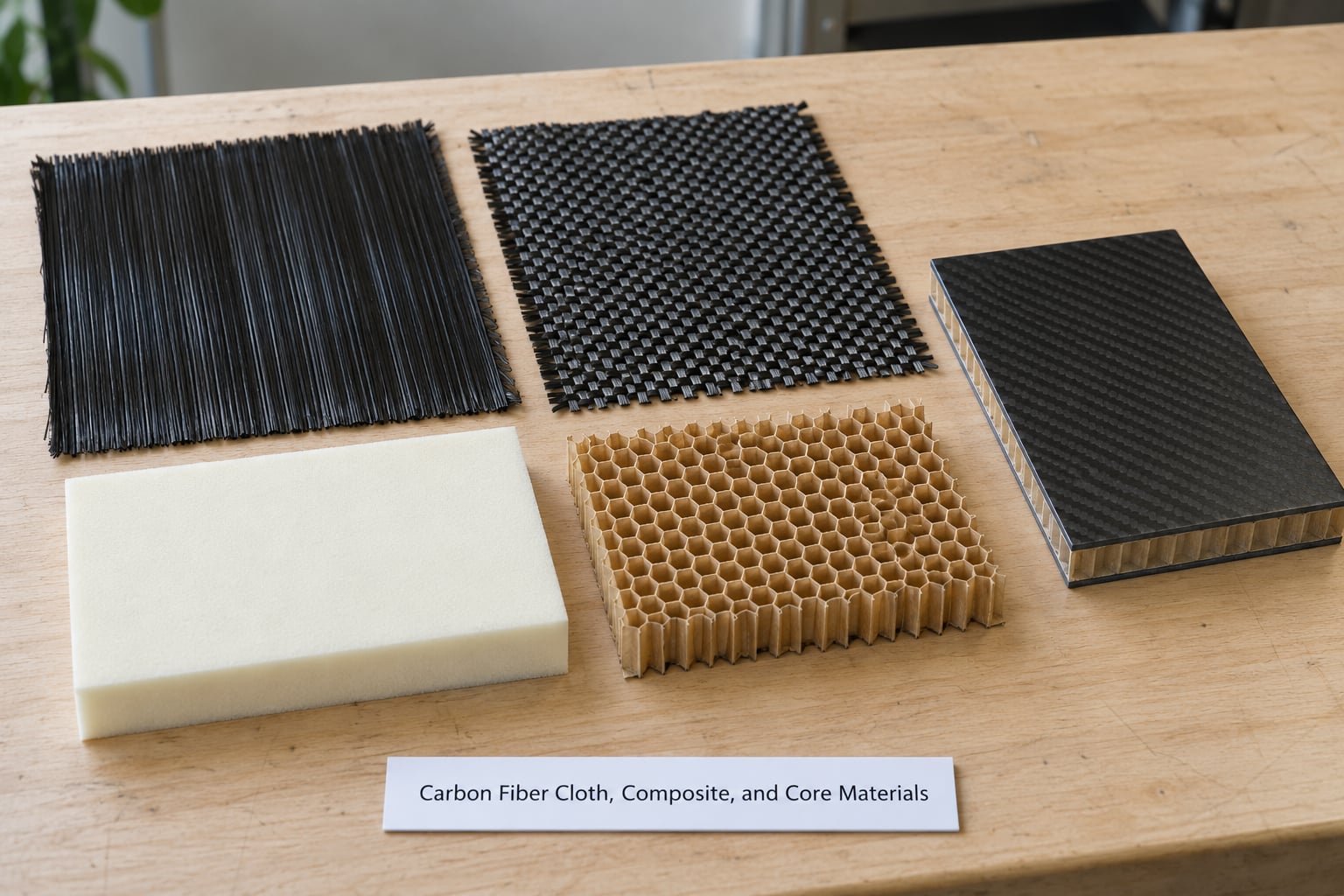 Carbon Fiber Cloth, Composite, and Core Materials