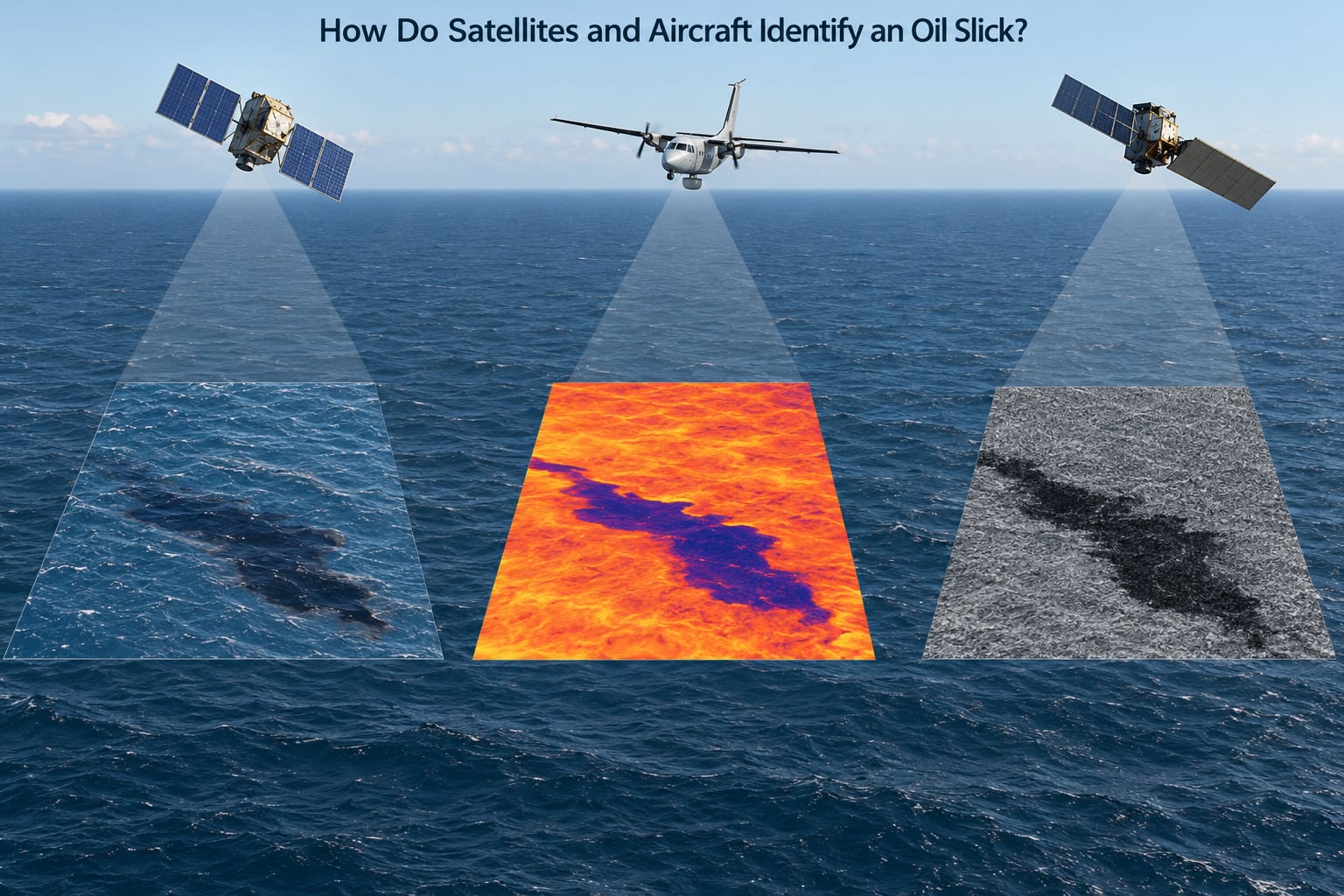 How Do Satellites and Aircraft Identify an Oil Slick?