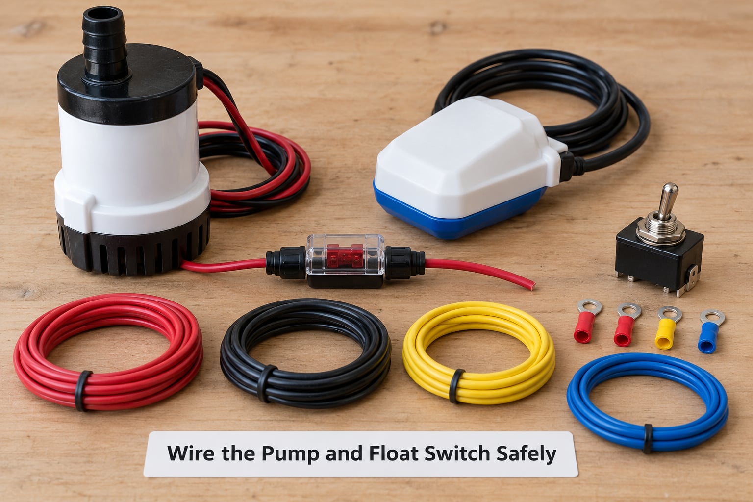 Wire the Pump and Float Switch Safely