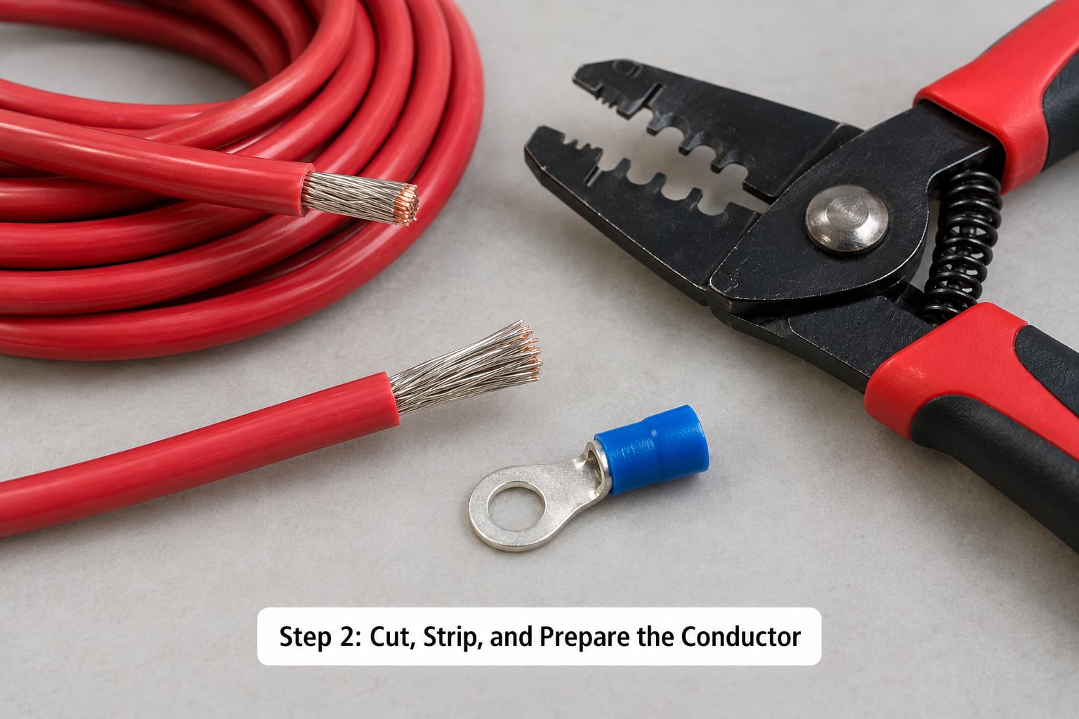 Step 2: Cut, Strip, and Prepare the Conductor
