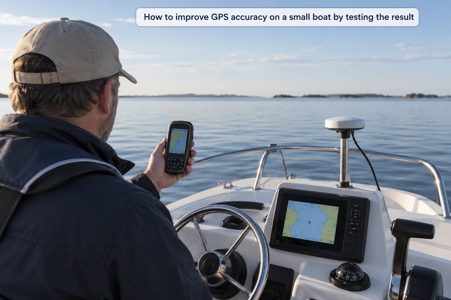 How to improve GPS accuracy on a small boat by testing the result