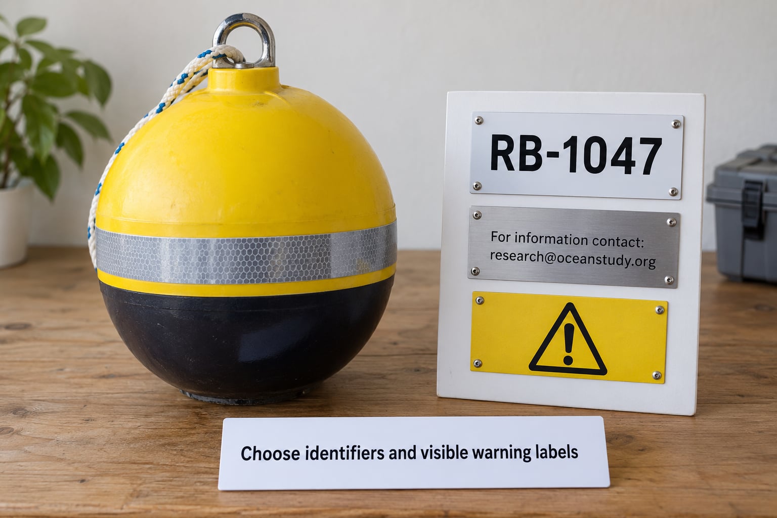 Choose identifiers and visible warning labels
