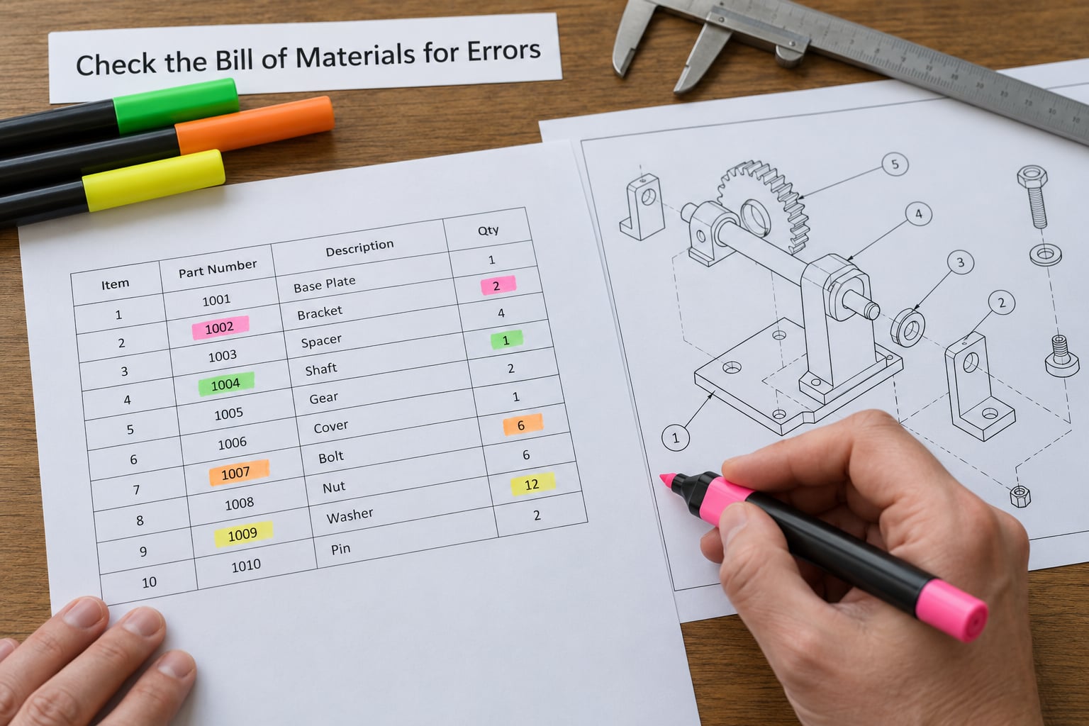 Check the Bill of Materials for Errors