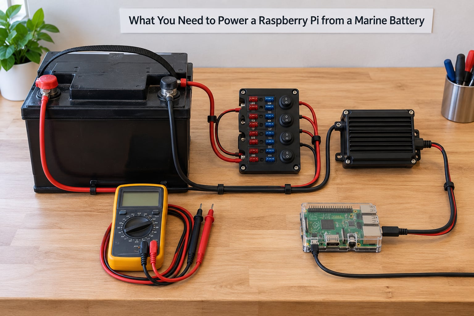 What You Need to Power a Raspberry Pi from a Marine Battery