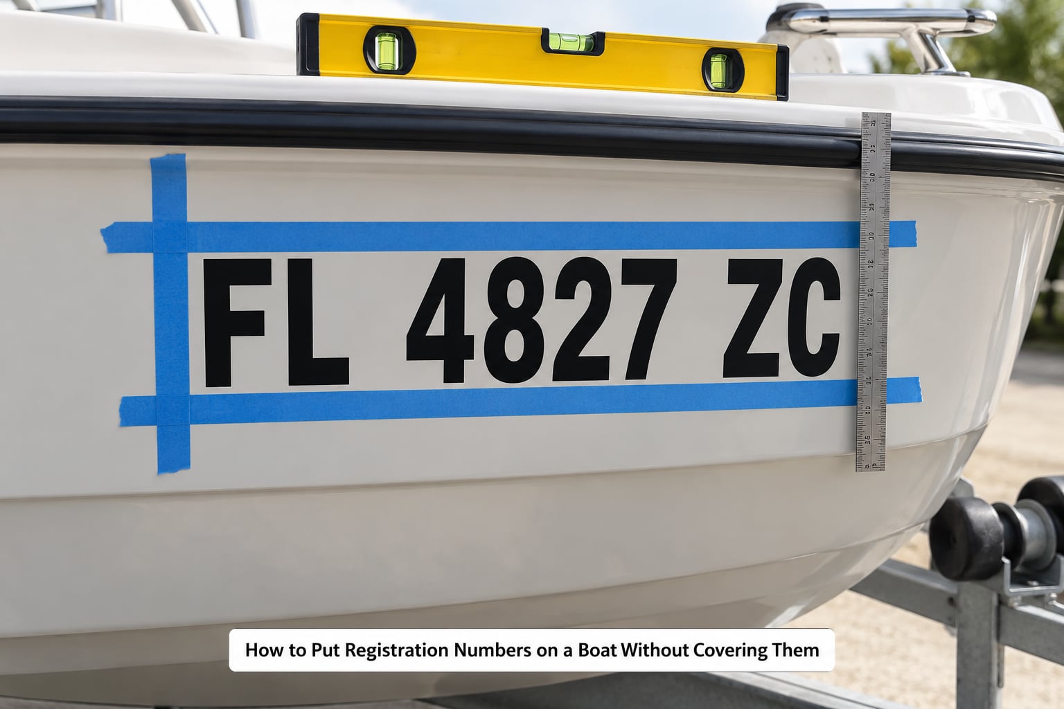 How to Put Registration Numbers on a Boat Without Covering Them