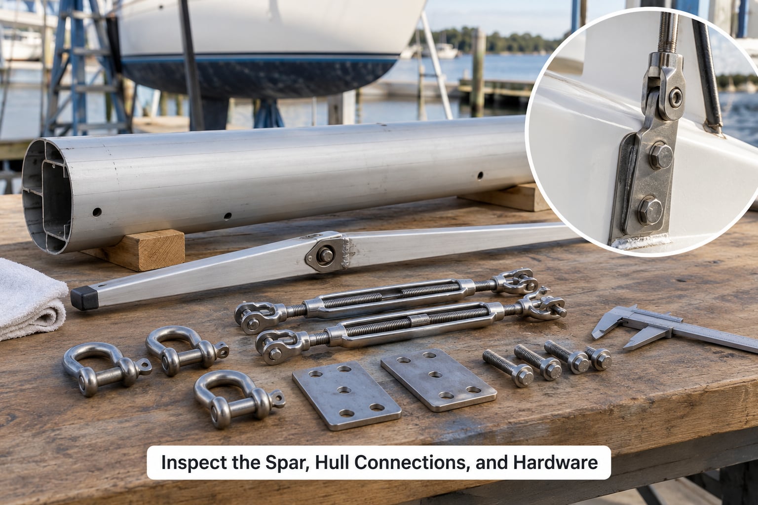 Inspect the Spar, Hull Connections, and Hardware