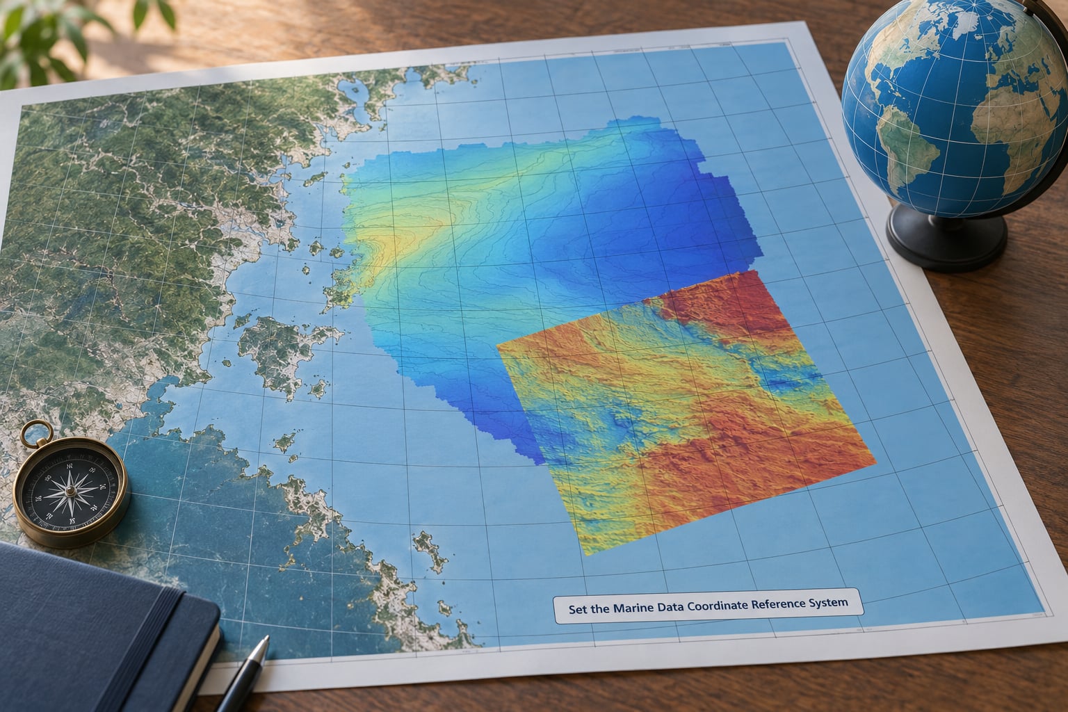 Set the Marine Data Coordinate Reference System