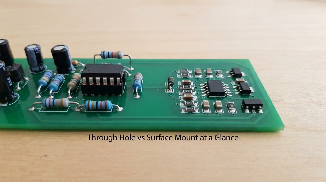 Through Hole vs Surface Mount at a Glance