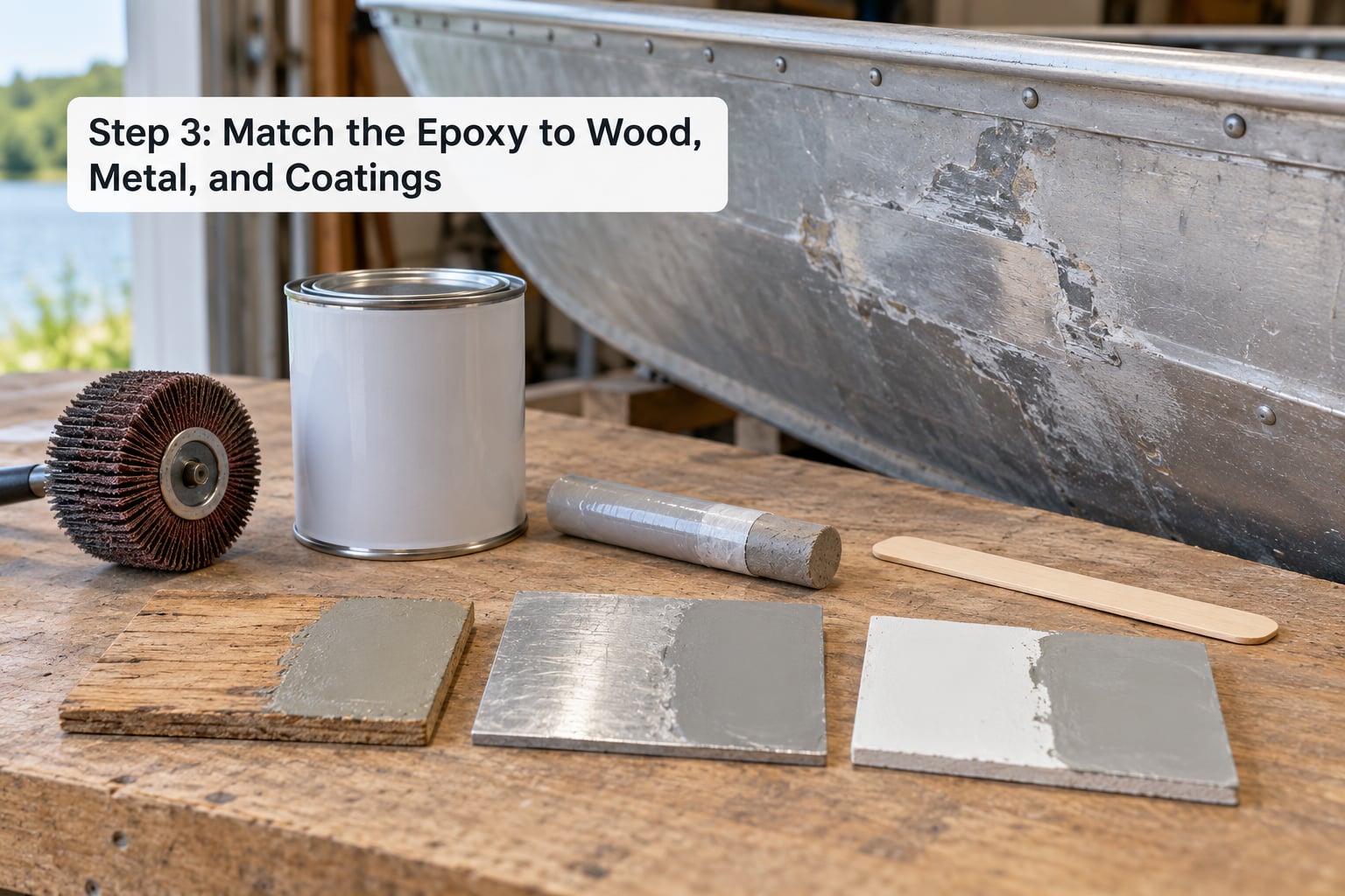 Step 3: Match the Epoxy to Wood, Metal, and Coatings